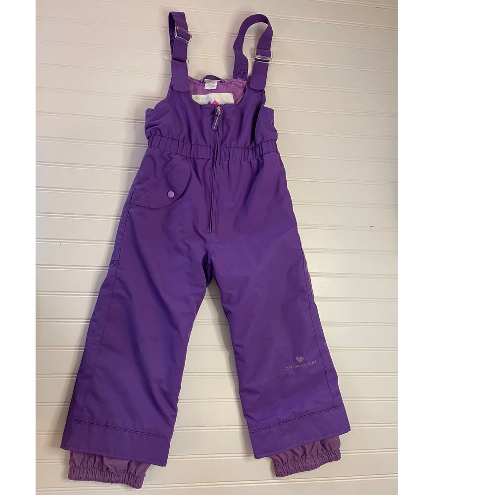 Obermeyer Snoverall Bib Snow Ski Pants Purple I‎ Grow Extend Girls 4T